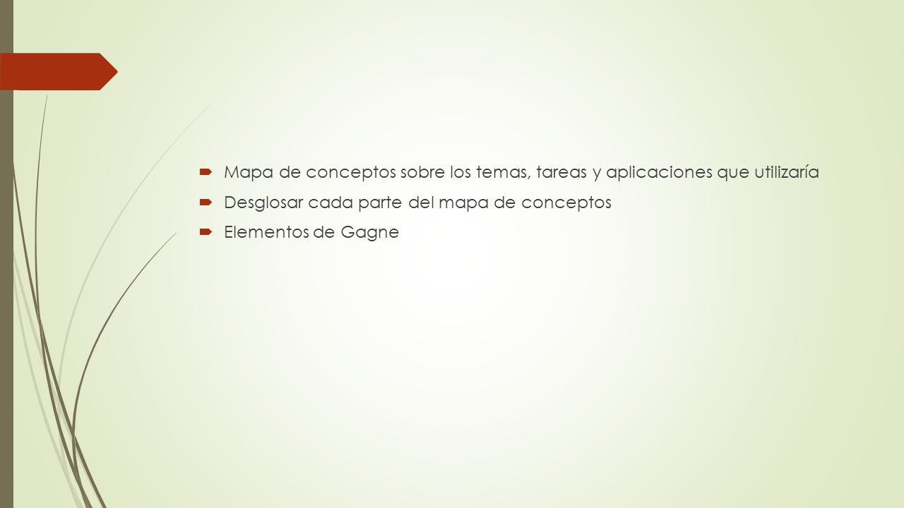 Mapa de conceptos sobre los temas, tareas y aplicaciones que utilizaría