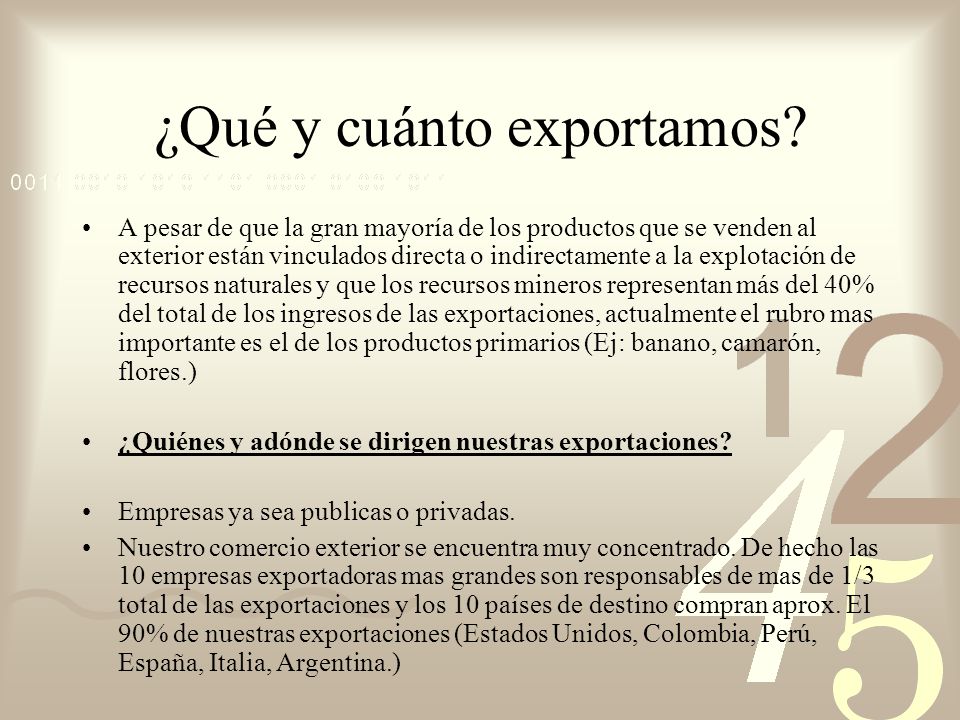 ¿Qué y cuánto exportamos