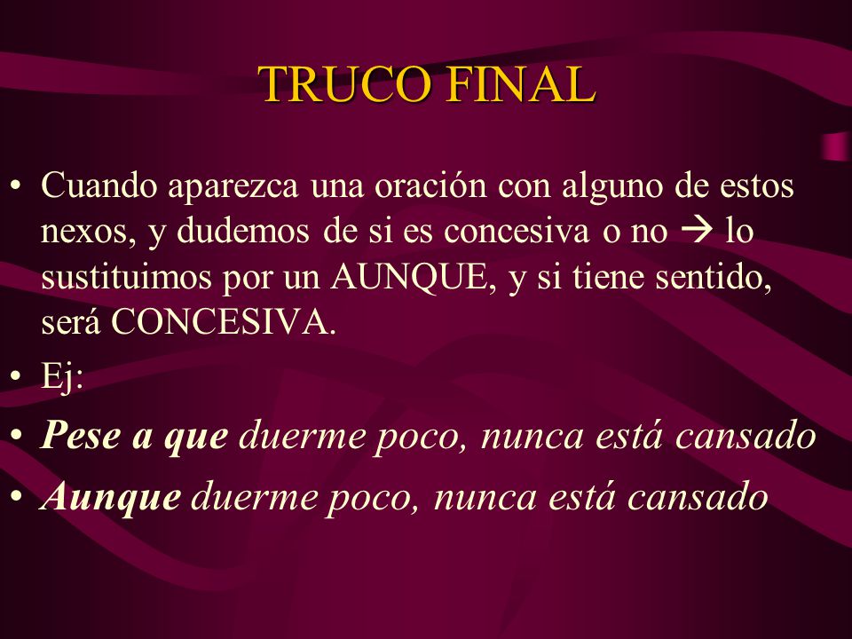 TRUCO FINAL Pese a que duerme poco, nunca está cansado