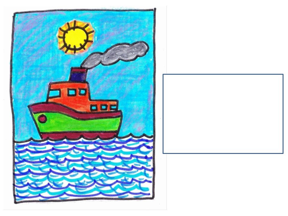 El sol arriba, el mar abajo, y en medio del mar un barco.