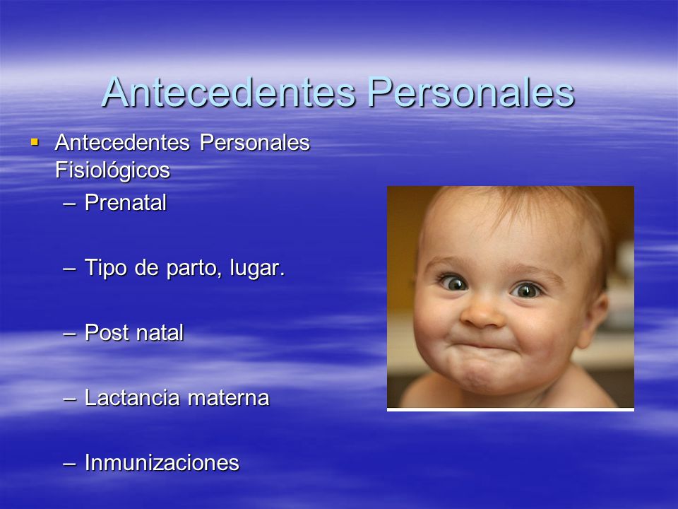 Antecedentes Personales