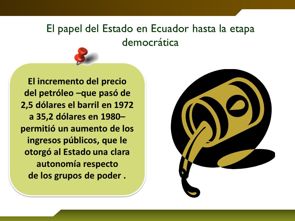 El papel del Estado en Ecuador hasta la etapa democrática
