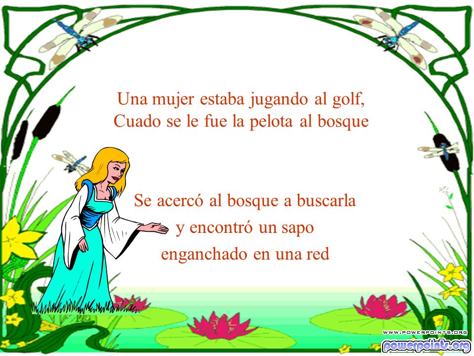 Una mujer estaba jugando al golf, Cuado se le fue la pelota al bosque