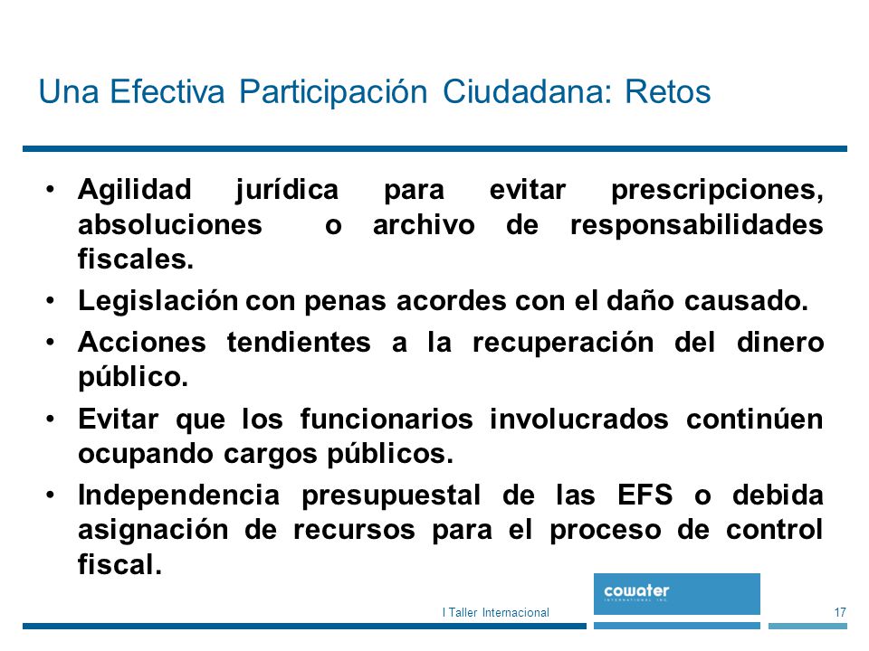 Una Efectiva Participación Ciudadana: Retos