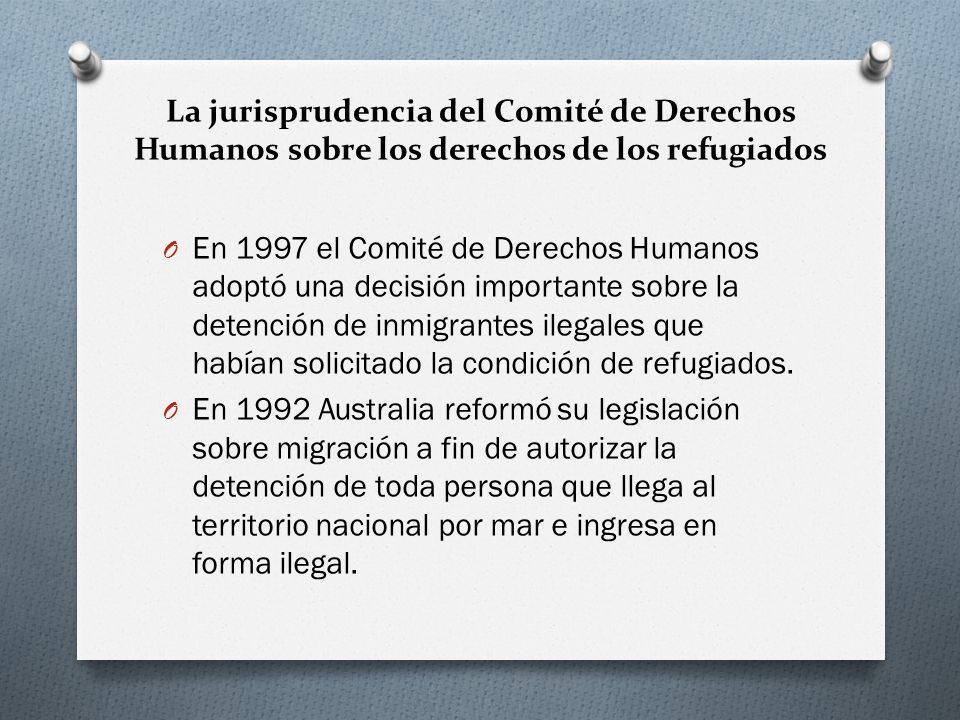 La jurisprudencia del Comité de Derechos Humanos sobre los derechos de los refugiados