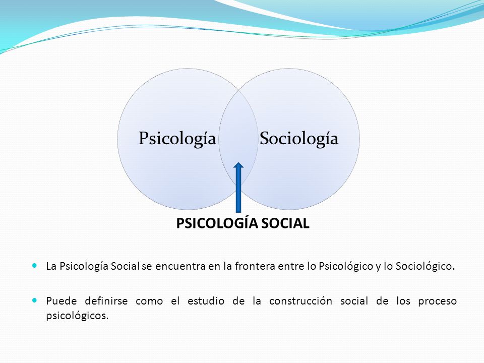 Psicología Sociología. PSICOLOGÍA SOCIAL. La Psicología Social se encuentra en la frontera entre lo Psicológico y lo Sociológico.