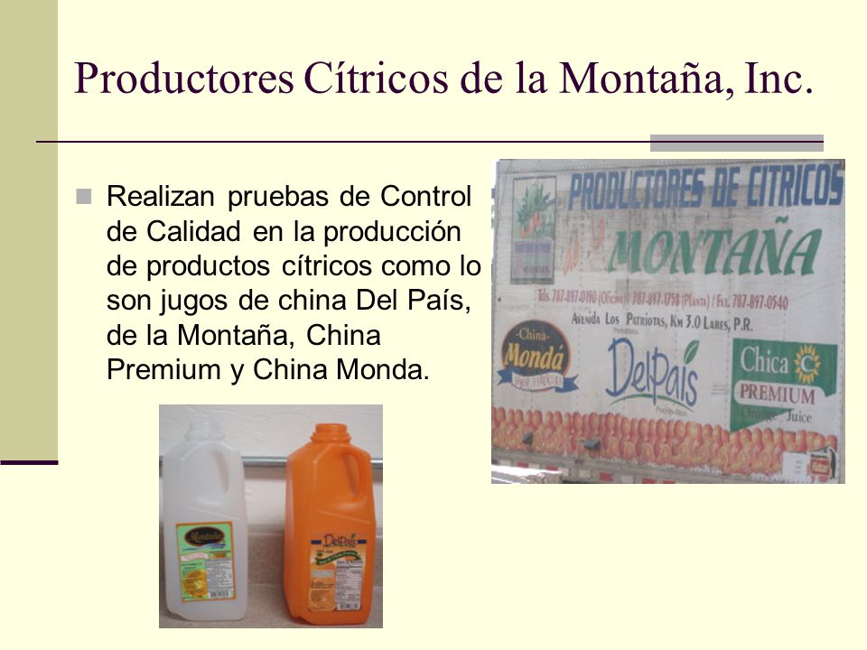 Productores Cítricos de la Montaña, Inc.