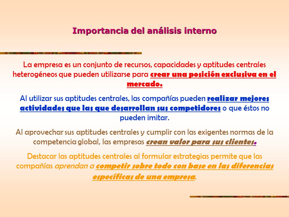 Importancia del análisis interno