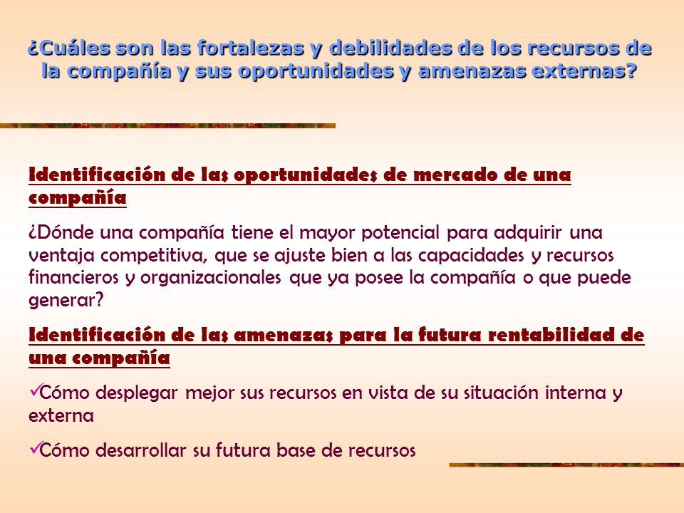 Identificación de las oportunidades de mercado de una compañía