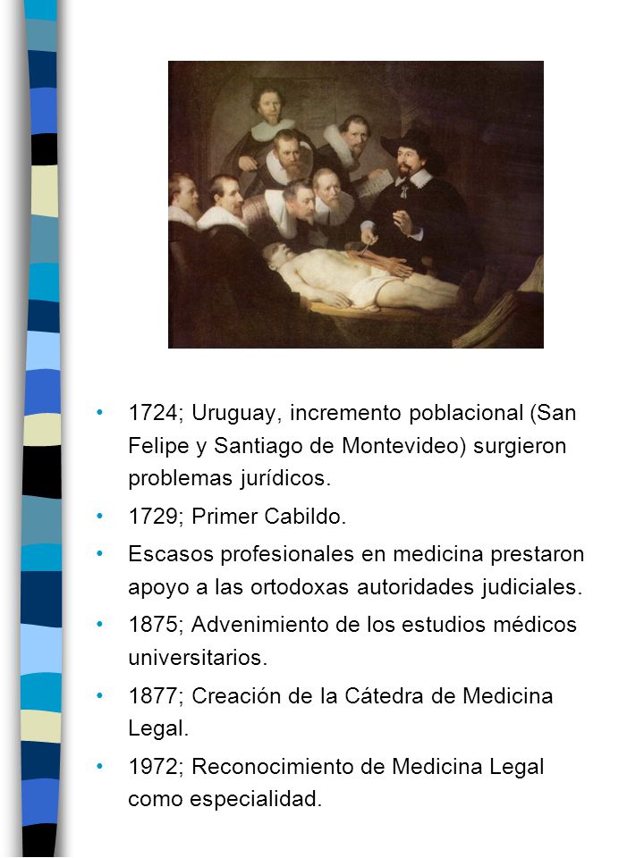 1724; Uruguay, incremento poblacional (San Felipe y Santiago de Montevideo) surgieron problemas jurídicos.