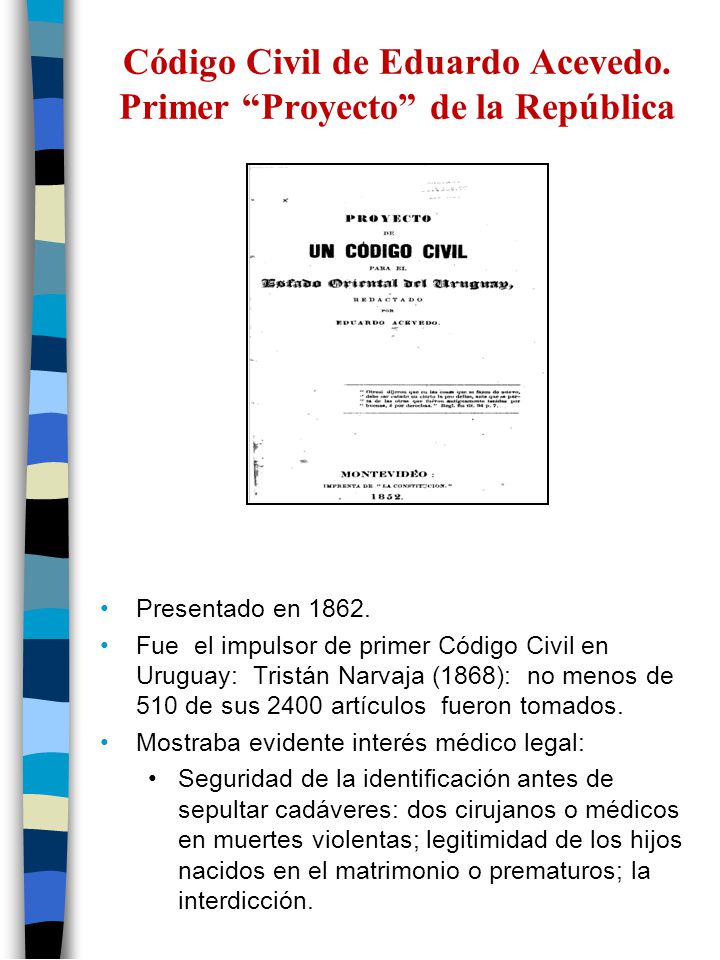 Código Civil de Eduardo Acevedo. Primer Proyecto de la República