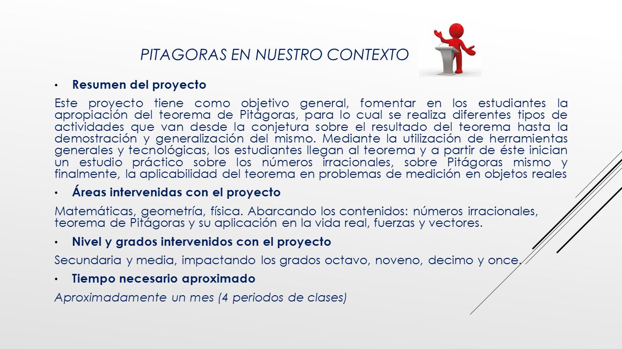 PITAGORAS EN NUESTRO CONTEXTO