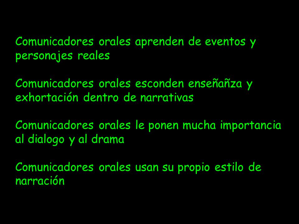 Comunicadores orales aprenden de eventos y personajes reales