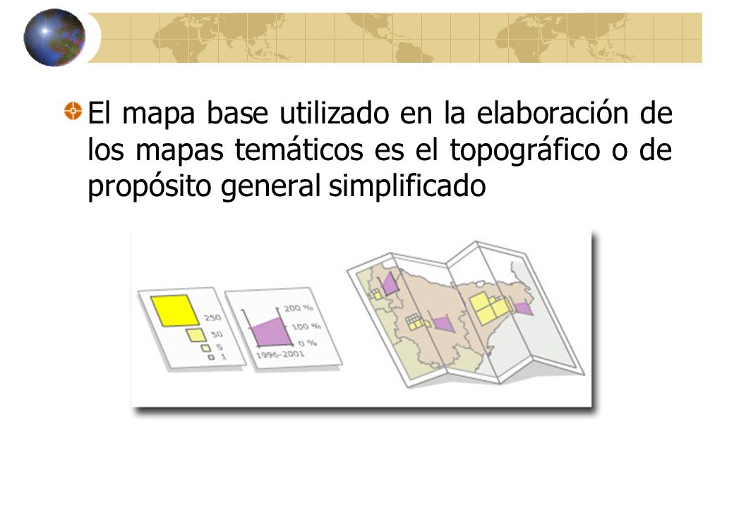 El mapa base utilizado en la elaboración de los mapas temáticos es el topográfico o de propósito general simplificado