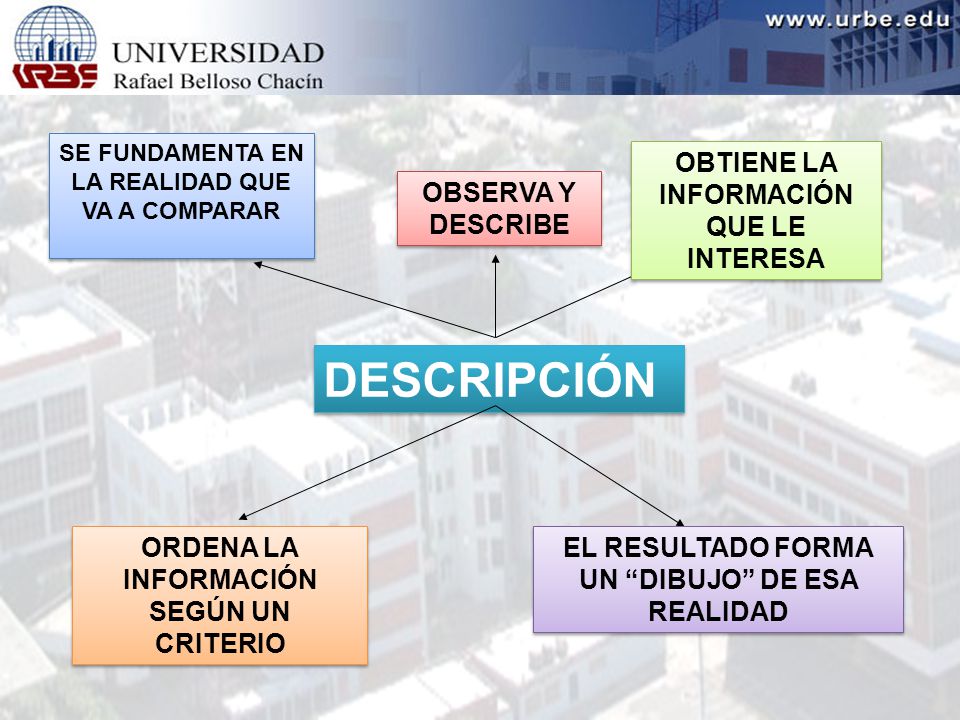 DESCRIPCIÓN OBTIENE LA INFORMACIÓN QUE LE INTERESA OBSERVA Y DESCRIBE