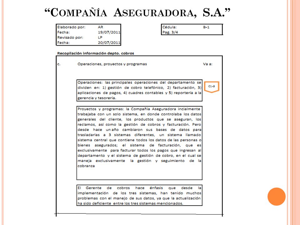 Compañía Aseguradora, S.A.