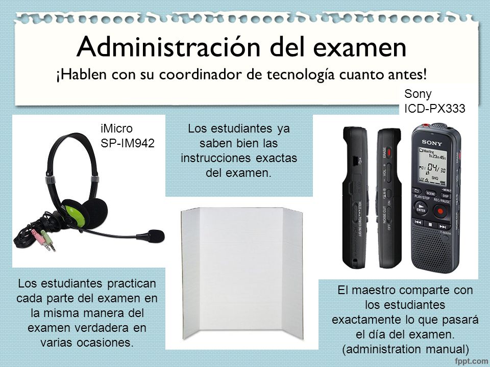 Los estudiantes ya saben bien las instrucciones exactas del examen.