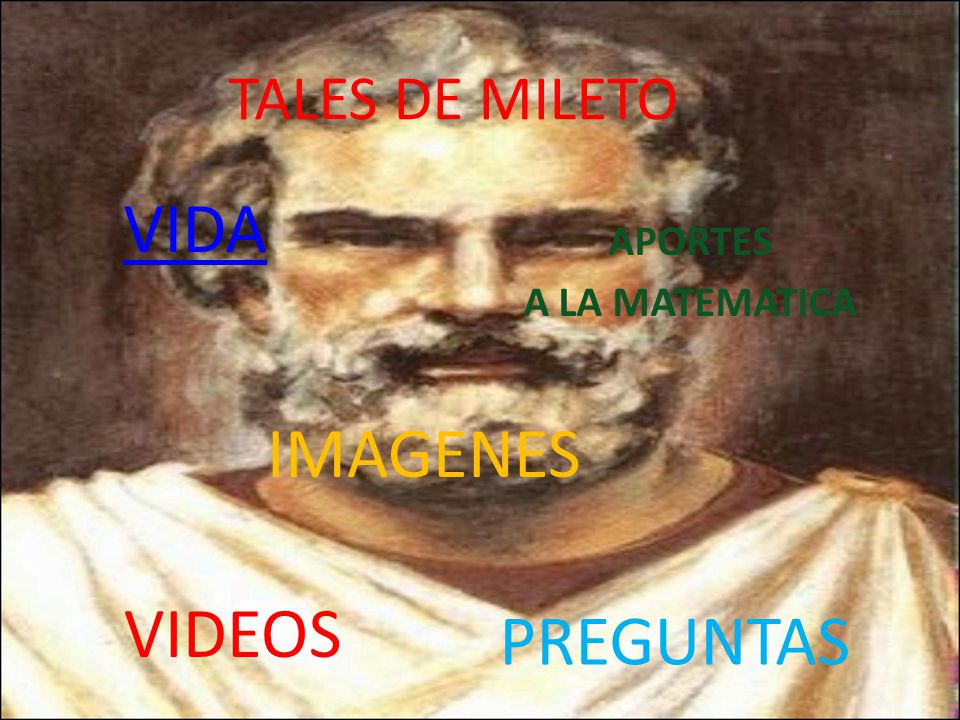 TALES DE MILETO VIDA APORTES A LA MATEMATICA IMAGENES VIDEOS PREGUNTAS
