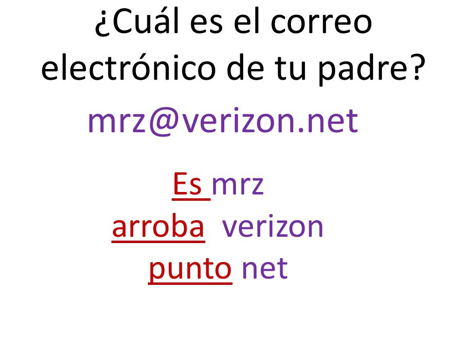¿Cuál es el correo electrónico de tu padre