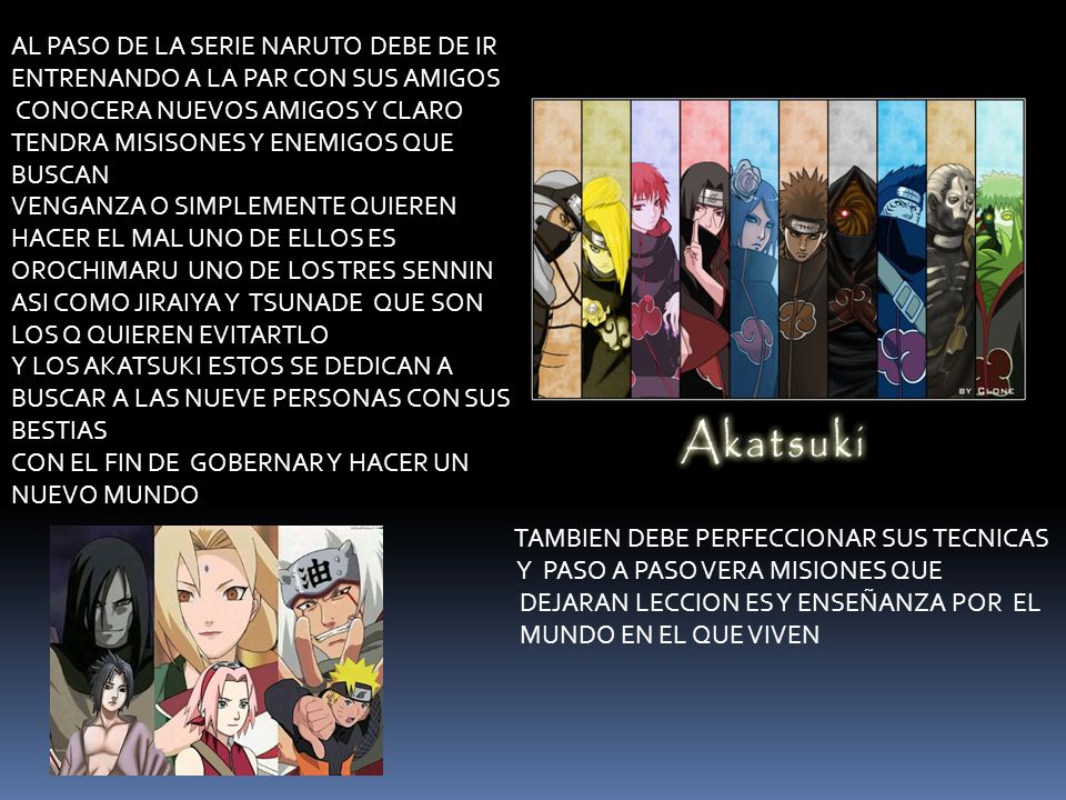 AL PASO DE LA SERIE NARUTO DEBE DE IR ENTRENANDO A LA PAR CON SUS AMIGOS