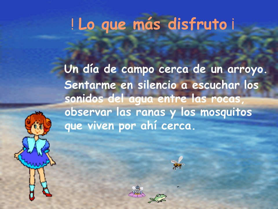 ! Lo que más disfruto ¡ Un día de campo cerca de un arroyo.