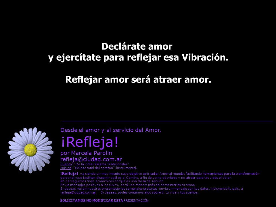 ¡Refleja! Declárate amor y ejercítate para reflejar esa Vibración.