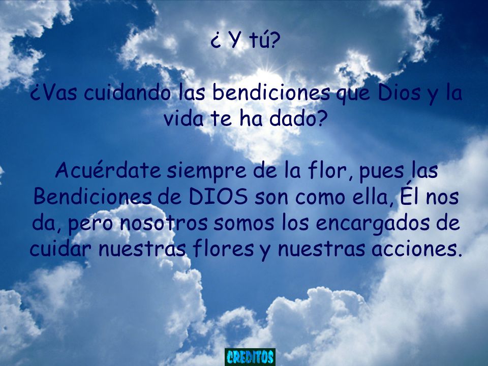 ¿Vas cuidando las bendiciones que Dios y la vida te ha dado
