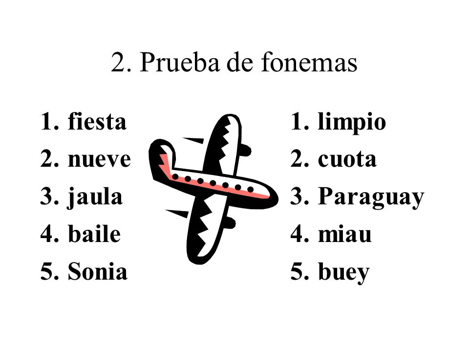 2. Prueba de fonemas fiesta nueve jaula baile Sonia limpio cuota