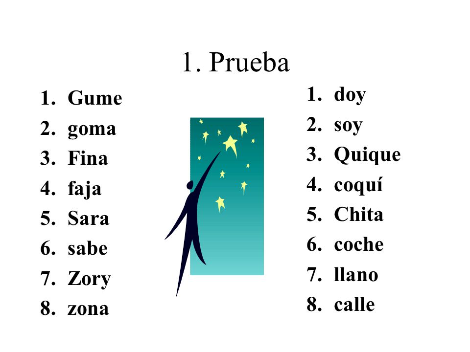 1. Prueba doy Gume soy goma Quique Fina coquí faja Chita Sara coche