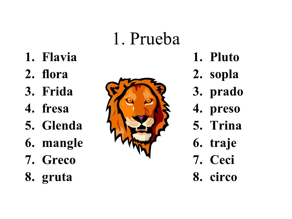 1. Prueba Flavia flora Frida fresa Glenda mangle Greco gruta Pluto