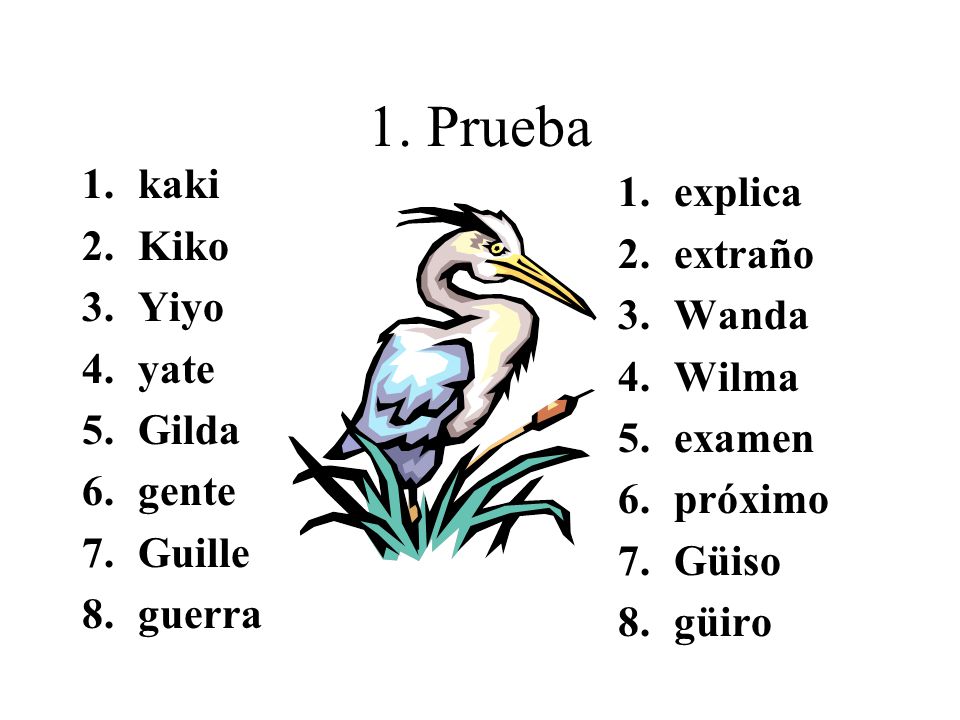 1. Prueba kaki explica Kiko extraño Yiyo Wanda yate Wilma Gilda examen