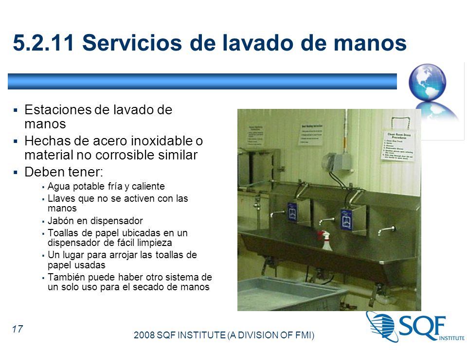 Servicios de lavado de manos