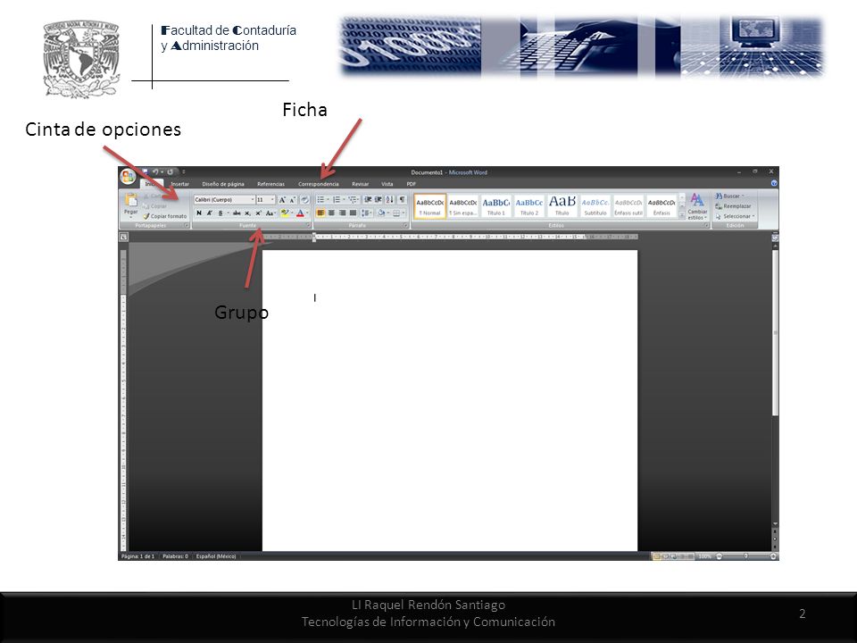 LI Raquel Rendón Santiago Tecnologías de Información y Comunicación