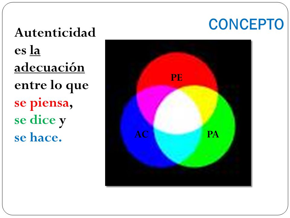 CONCEPTO Autenticidad es la adecuación entre lo que se piensa,