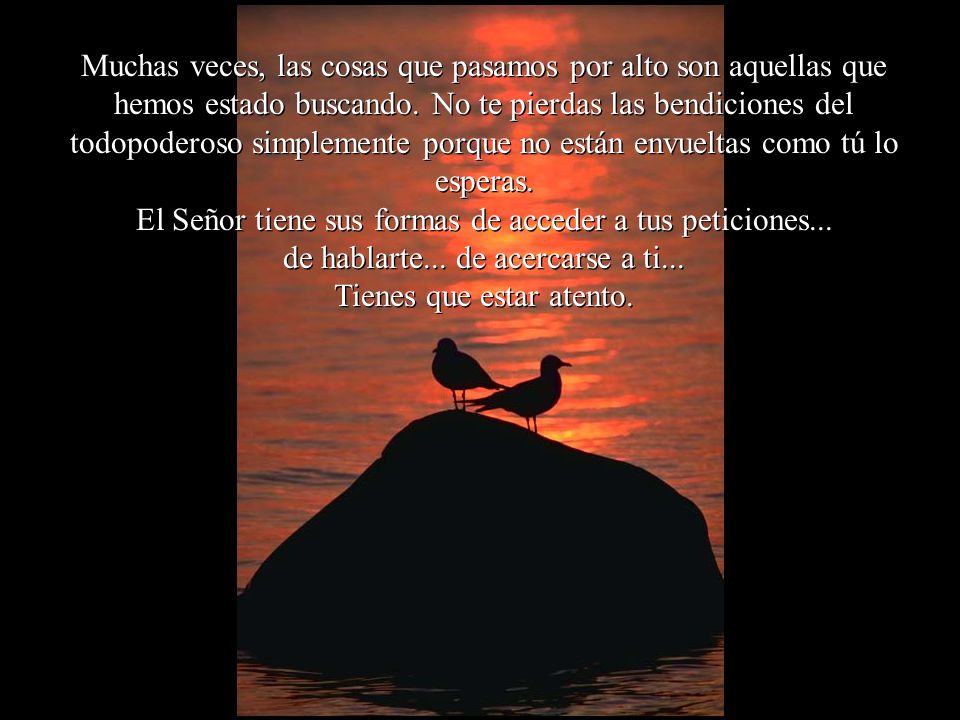 El Señor tiene sus formas de acceder a tus peticiones...