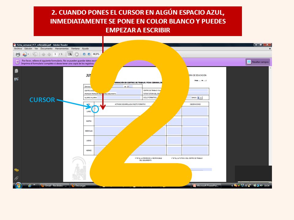 2 2. CUANDO PONES EL CURSOR EN ALGÚN ESPACIO AZUL,