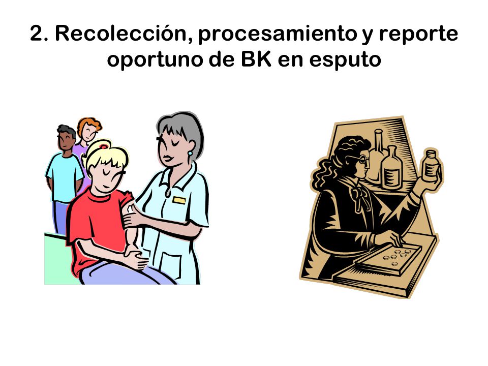 2. Recolección, procesamiento y reporte oportuno de BK en esputo