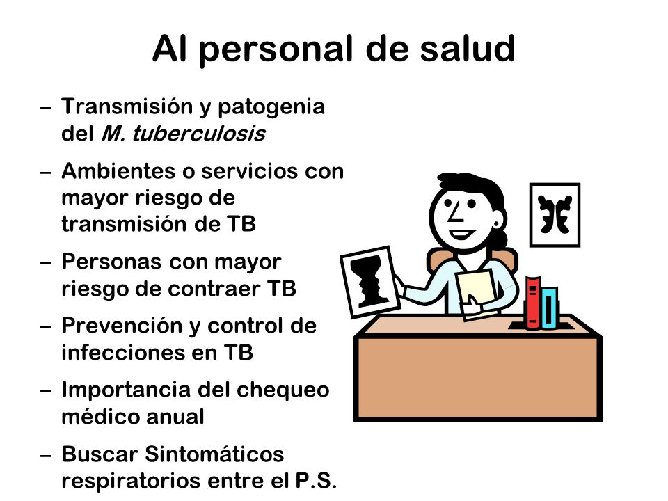 Al personal de salud Transmisión y patogenia del M. tuberculosis