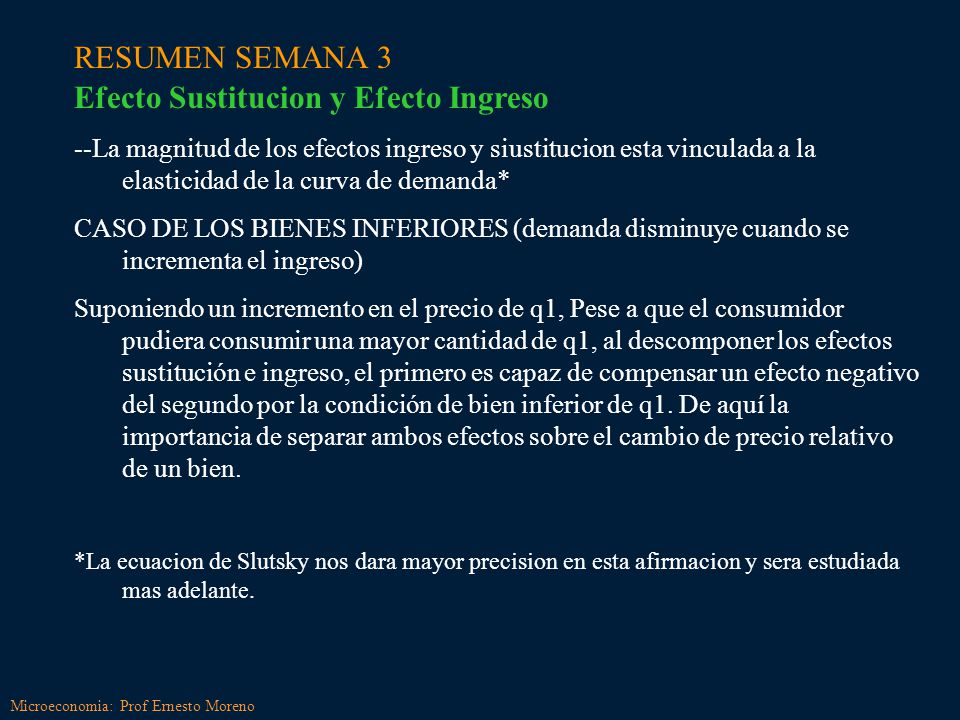 Efecto Sustitucion y Efecto Ingreso