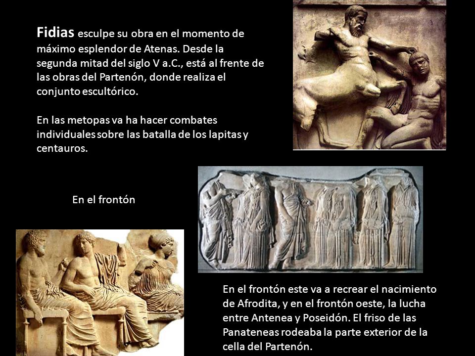 Fidias esculpe su obra en el momento de máximo esplendor de Atenas