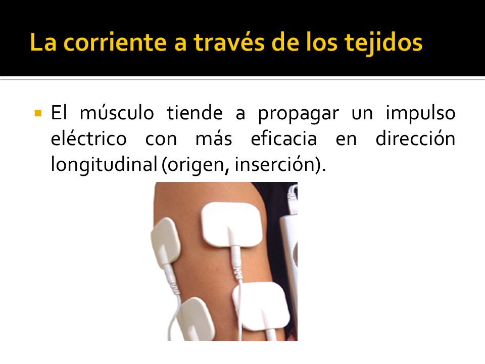 La corriente a través de los tejidos