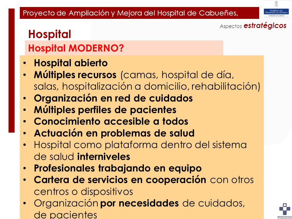 Plan de Ampliación y Mejora del Hospital de Cabueñes