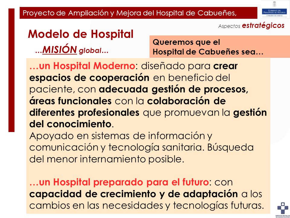 Plan de Ampliación y Mejora del Hospital de Cabueñes
