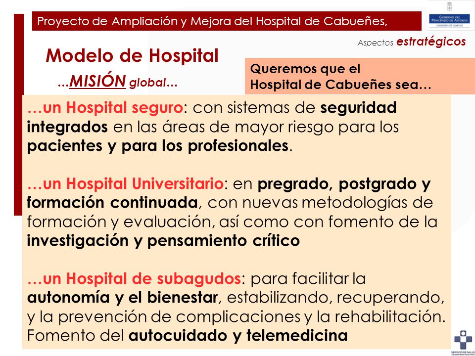Plan de Ampliación y Mejora del Hospital de Cabueñes