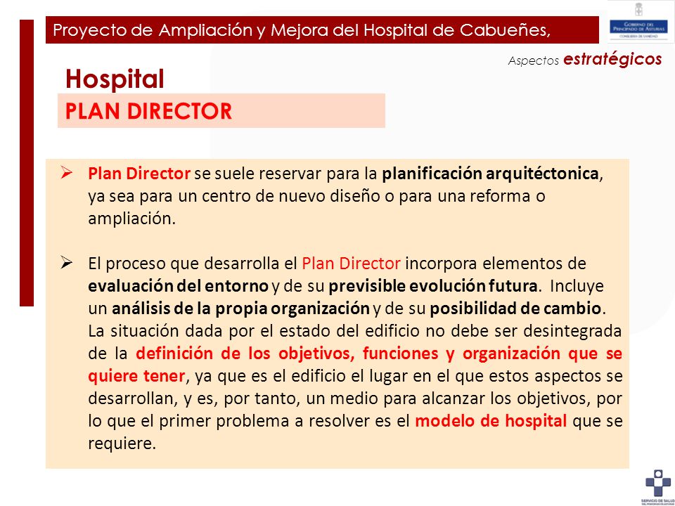 Plan de Ampliación y Mejora del Hospital de Cabueñes