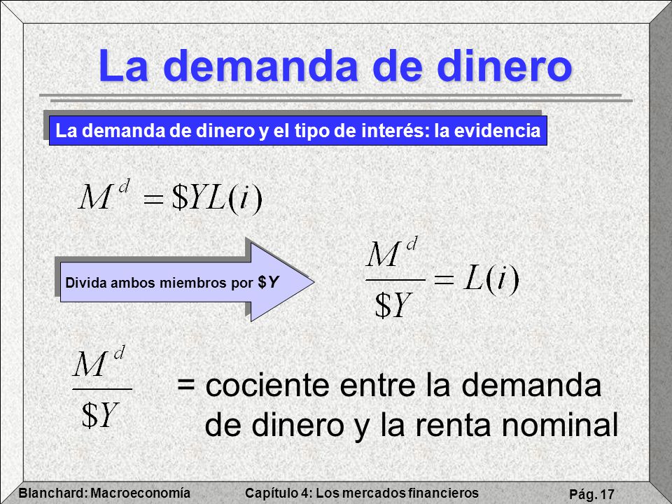 Divida ambos miembros por $Y