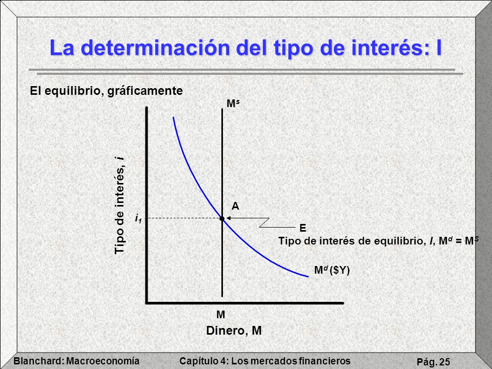 La determinación del tipo de interés: I