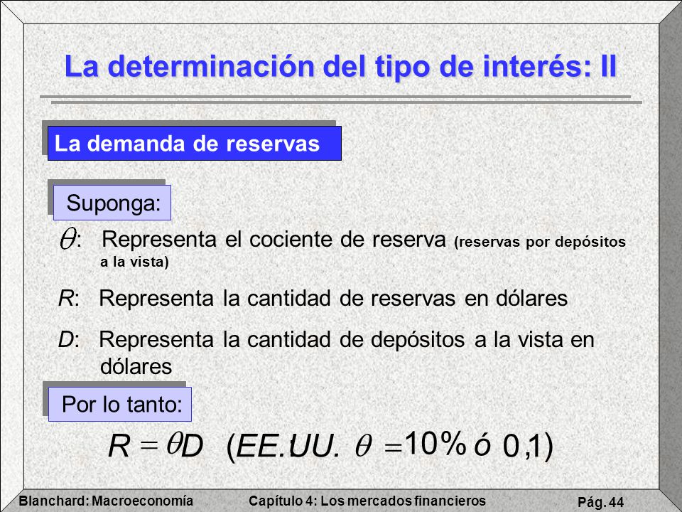 La determinación del tipo de interés: II