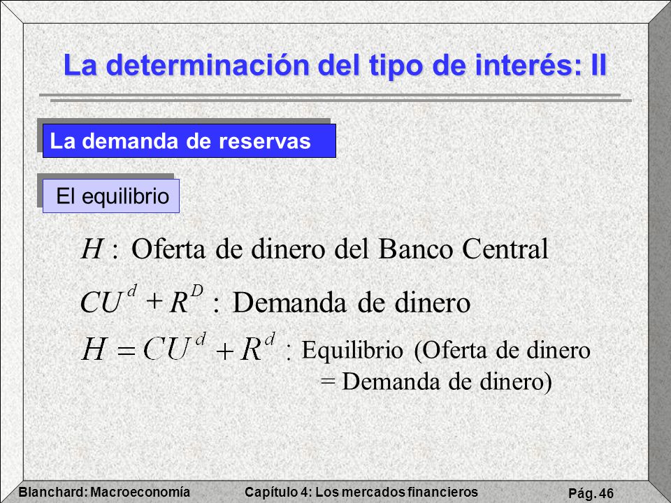 La determinación del tipo de interés: II