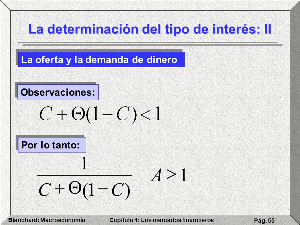 La determinación del tipo de interés: II